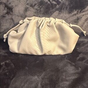 Banana Republic Cream Drawstring Crossbody Pouch